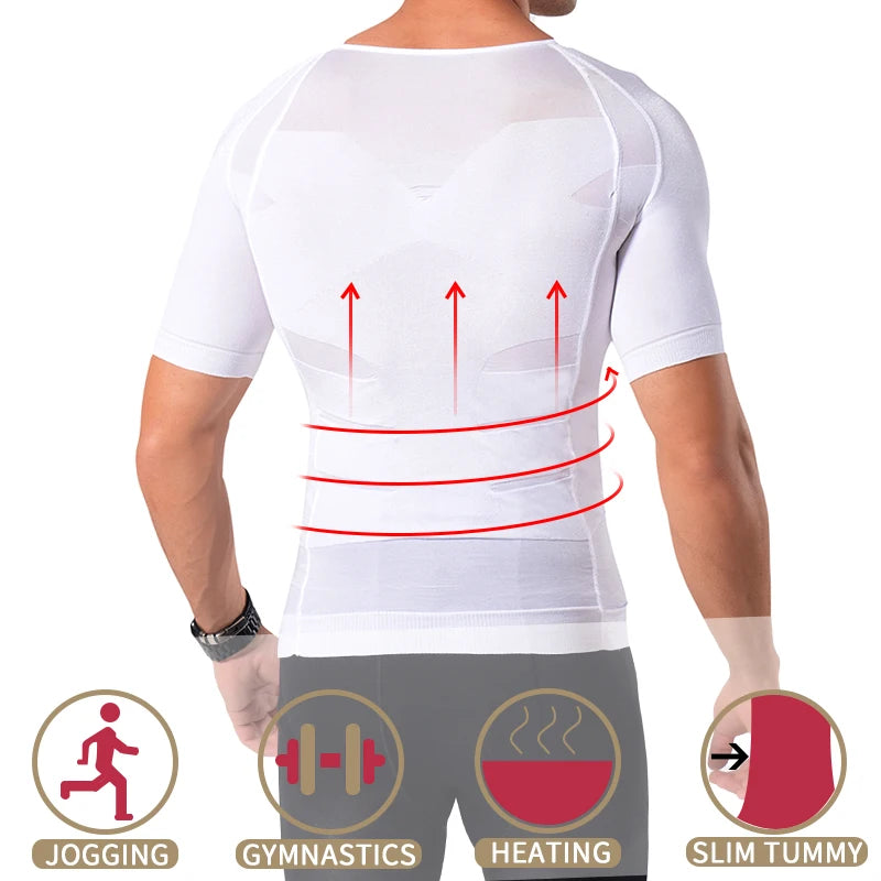 Men Body Shaper Abdomen Slimming Shapewear Male Modeling Belt Belly Shaping Corset Gynecomastia Compression Shirts Faja Hombre