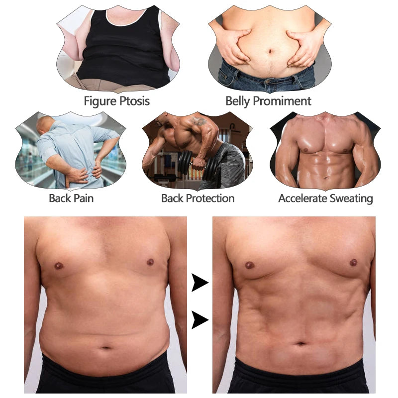Men Body Shaper Abdomen Slimming Shapewear Male Modeling Belt Belly Shaping Corset Gynecomastia Compression Shirts Faja Hombre