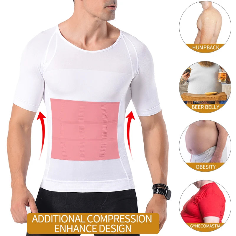 Men Body Shaper Abdomen Slimming Shapewear Male Modeling Belt Belly Shaping Corset Gynecomastia Compression Shirts Faja Hombre