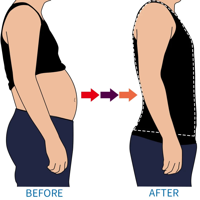 Men Body Shaper Abdomen Slimming Shapewear Male Modeling Belt Belly Shaping Corset Gynecomastia Compression Shirts Faja Hombre
