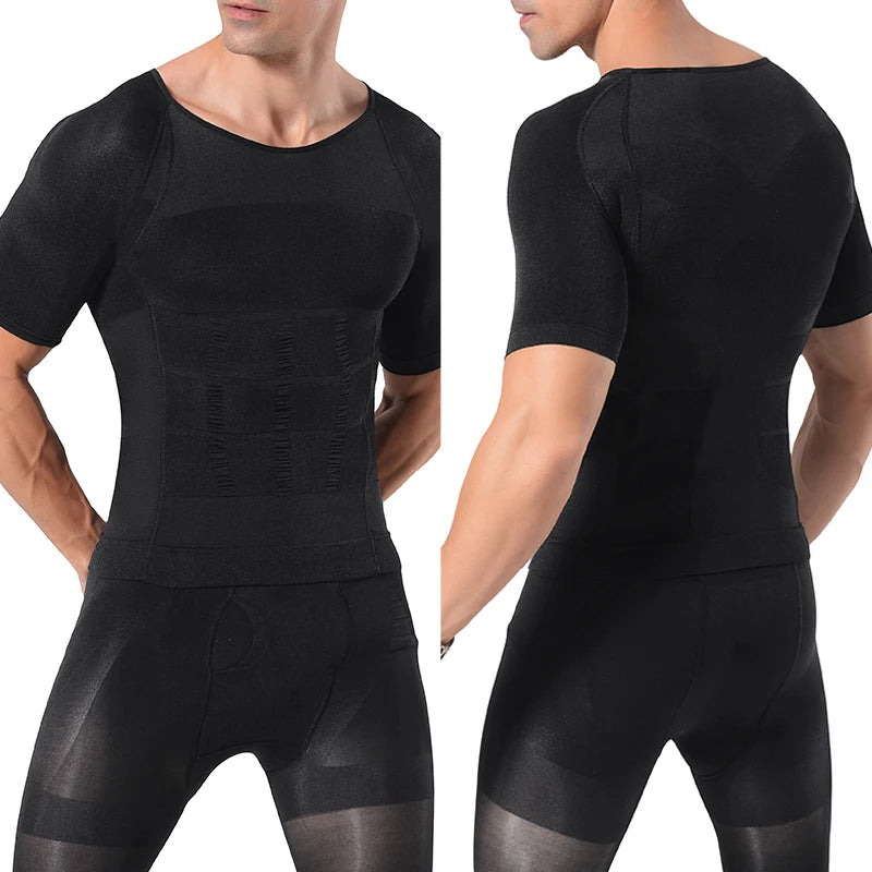 Men Body Shaper Abdomen Slimming Shapewear Male Modeling Belt Belly Shaping Corset Gynecomastia Compression Shirts Faja Hombre