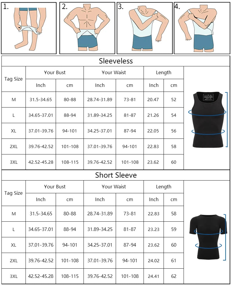 Men Body Shaper Abdomen Slimming Shapewear Male Modeling Belt Belly Shaping Corset Gynecomastia Compression Shirts Faja Hombre